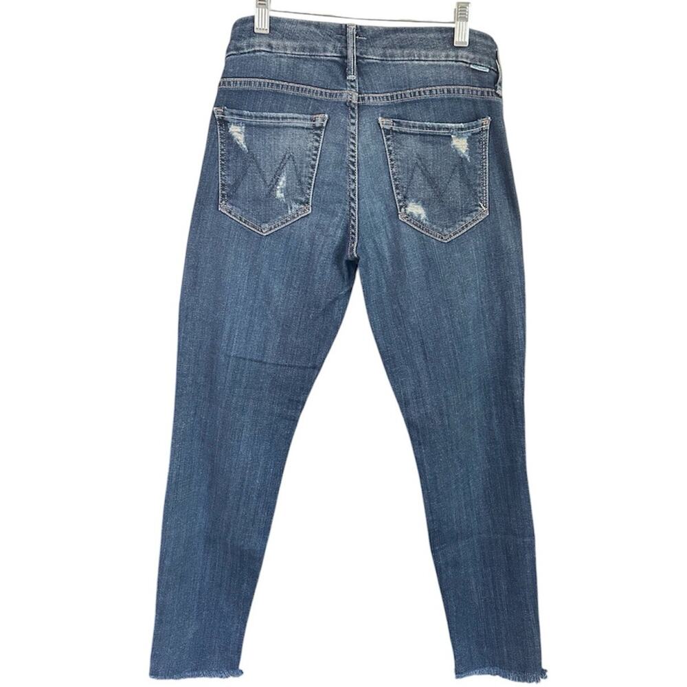MOTHER The Looker Ankle Fray Alley Cat Distressed Stretch Jeans Womens 28 USA - Picture 2 of 14